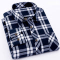 Navy Plaid Shirts For Men