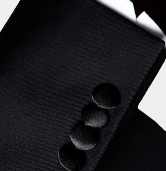Classy Black Double Breasted Shawl Lapel Prom Men Suits