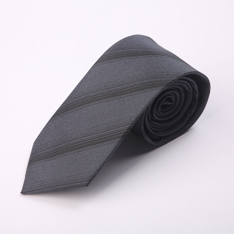 Classic Dark gray Striped Tie