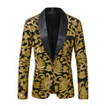 Yellow Sequins Shawl Lapel Jacket