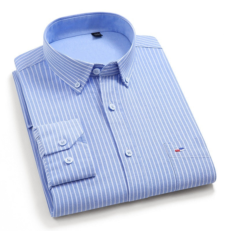Gentle Blue Pinstriped Men's Shirt