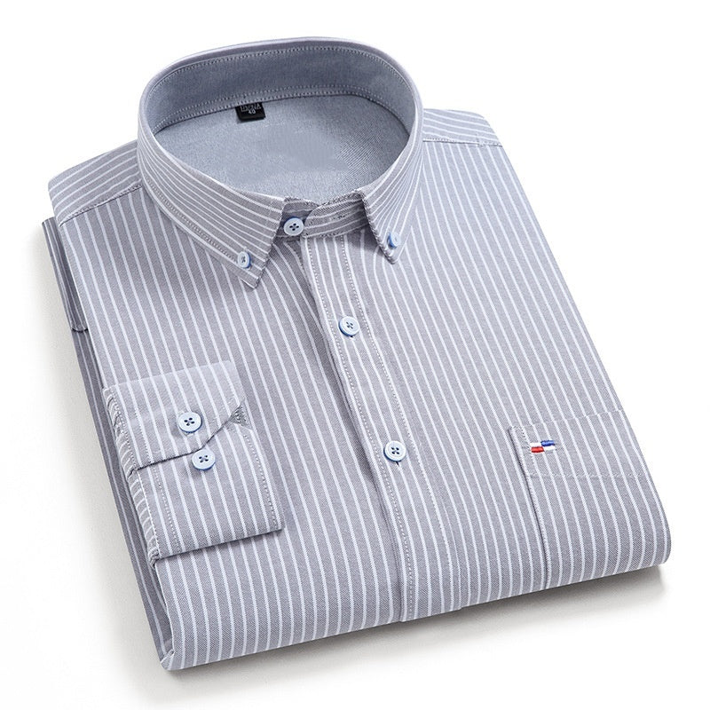 Gray Pinstriped Men's Shirt