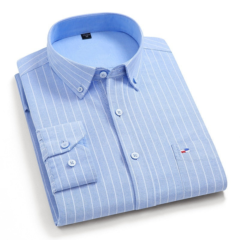 Blue Pinstriped Men's Shirt