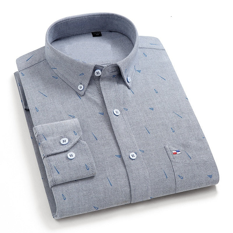 Gray Jacquard Men's Shirt