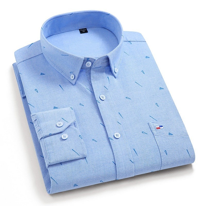 Light Blue Jacquard Men's Shirt