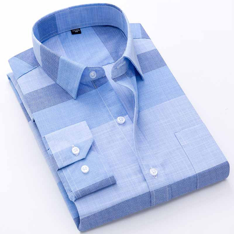 Blue Plaid Men's Shirts
