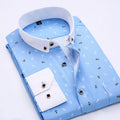 Sky Blue Jacquard Shirt For Men