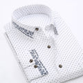 White Dot Jacquard Men's Shirt