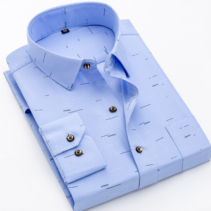 Blue Jacquard Men's Shirt