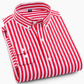 Red And White Pinstriped Shirt For Men