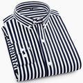 Black And White Pinstriped Shirt For Men