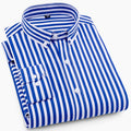 Blue And White Pinstriped Shirt For Men