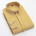 Yellow Pinstriped Shirt For Men