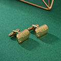 Luxurious Gold Textured Cufflinks