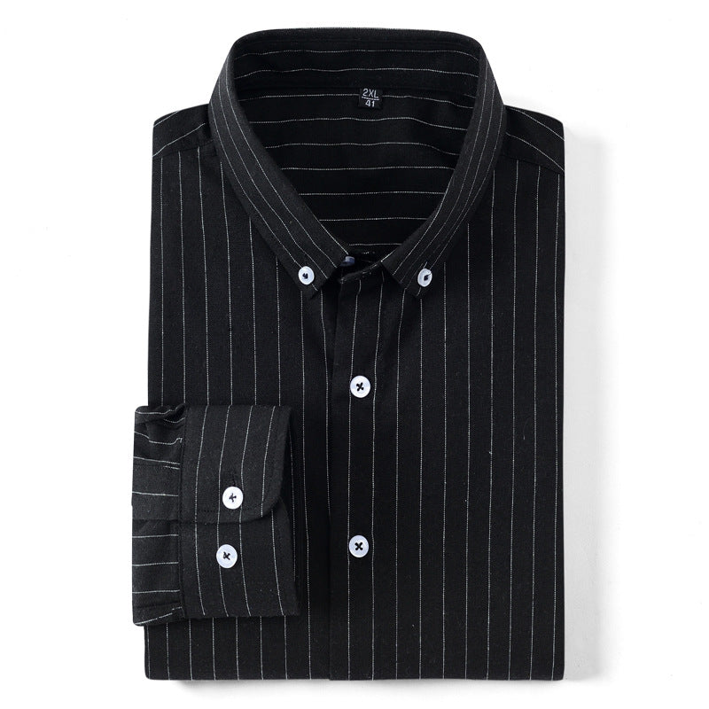Black Pinstriped Men's Shirt