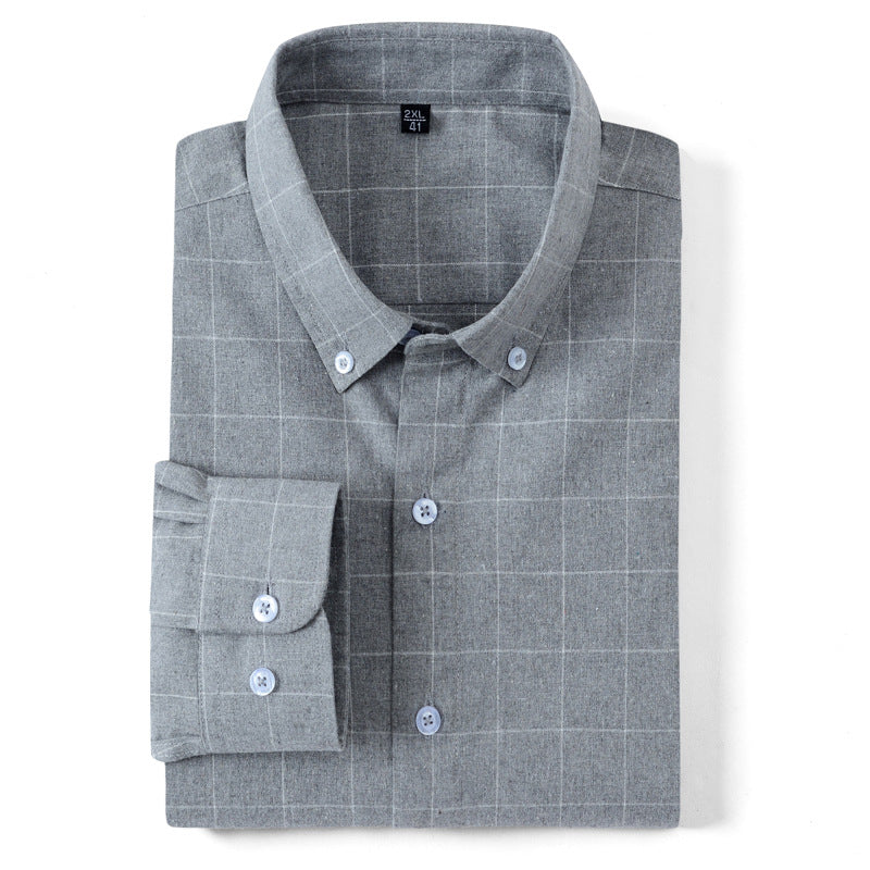 Handsome Gray Plaid Men's Shirt