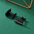 Luxurious Black Textured Cufflinks