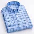 Light Blue Plaid Shirt For Men