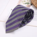 Fashion Purple And Gray Striped Tie
