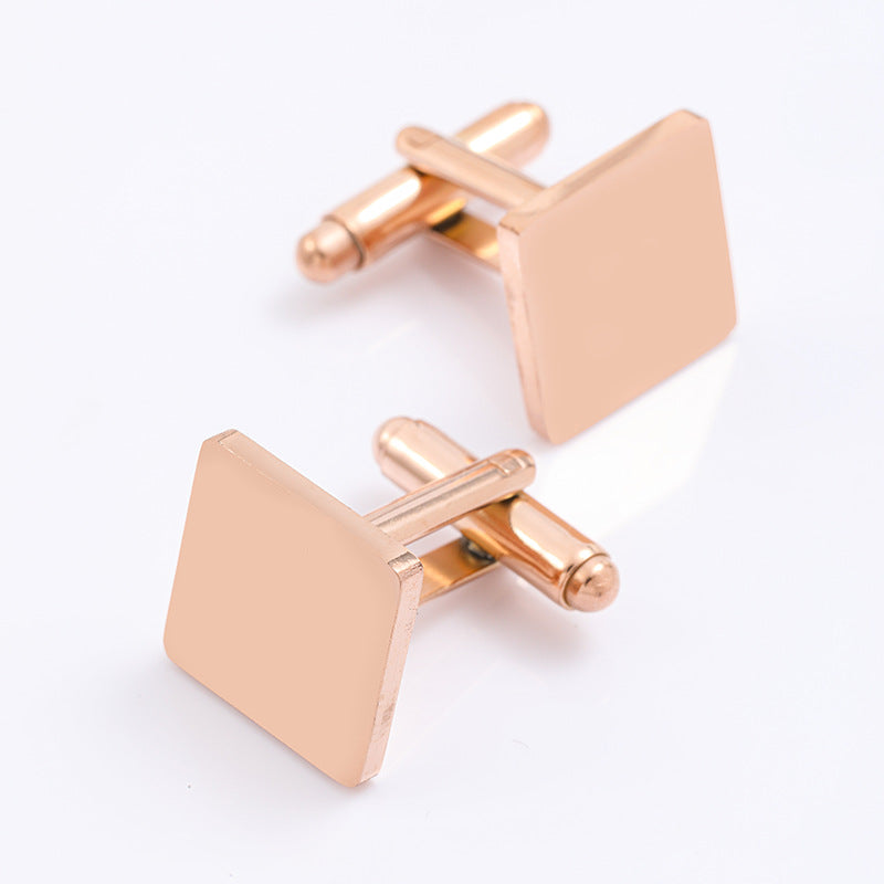 Stylish Rose Gold Square Cufflinks