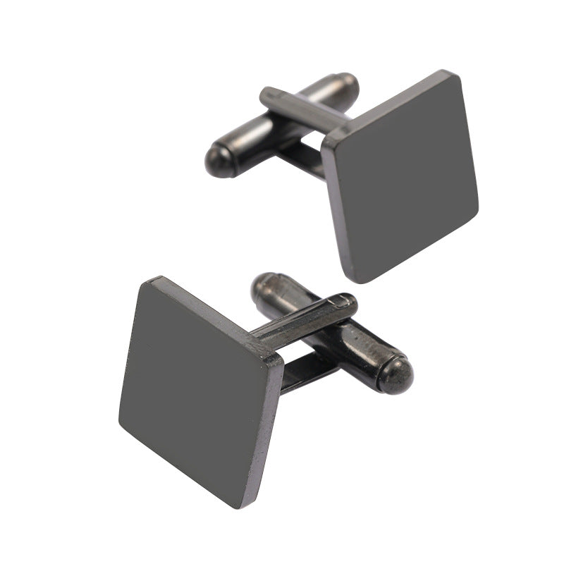 High-quality Gray Square Cufflinks