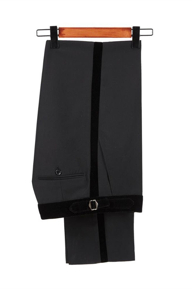 Bespoke Black Jacquard Double Breasted Prom Men Suits