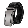 Premium Men's Dark Gunmetal Gray Leather Belt