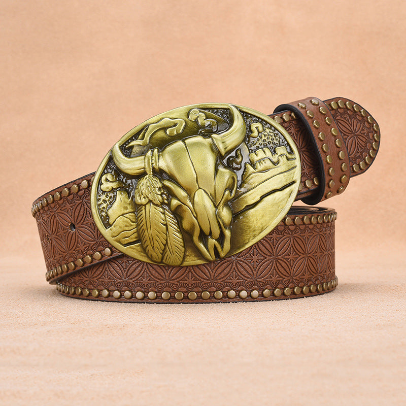 Vintage Embossed Popular Men's Belt