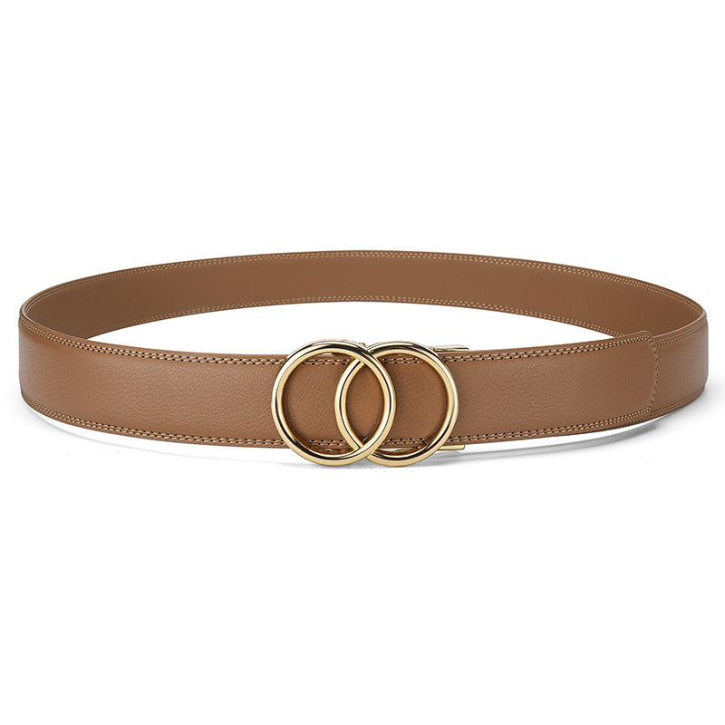 Versatile Gold Automatic Buckle Men's Belt