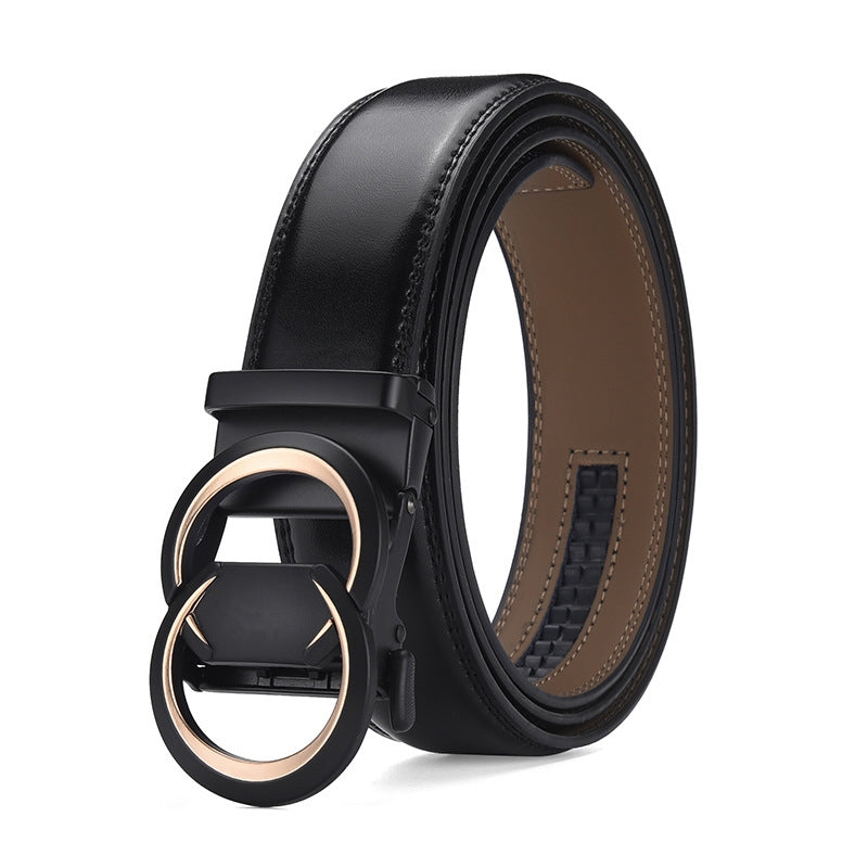 High Quality Black Men's Leather Belt