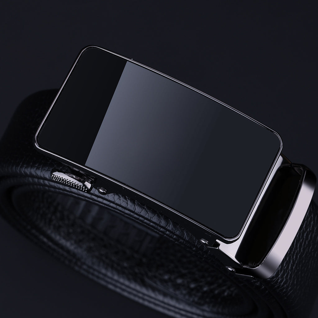 Premium Exquisite Black Genuine Leather Belt for Men