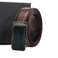 Men's Genuine Leather Litchi Grain Automatic Buckle Belt