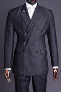 Stylish Black Three Layers Lapel Double Breasted Prom Suits