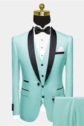 Chic Mint Green 3 Pieces Shawl Lapel Prom Suits For Men
