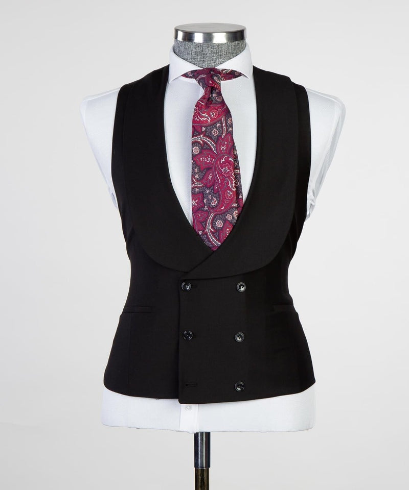 Classical Black 3 Pieces Slim Fit Men's Business Suits