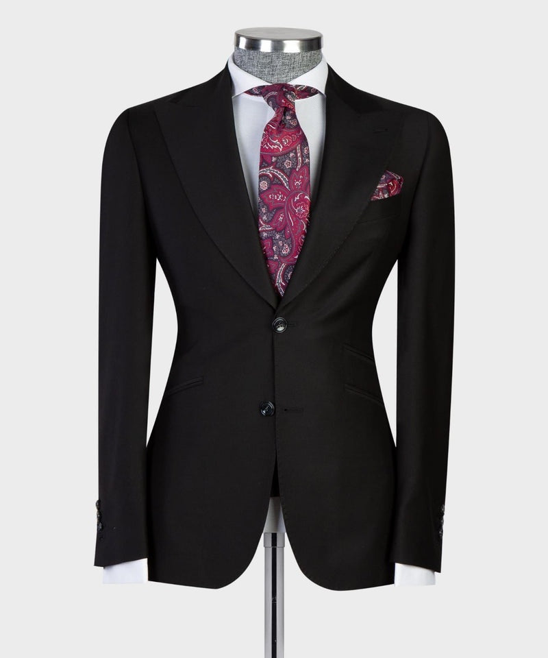 Classical Black 3 Pieces Slim Fit Men's Business Suits