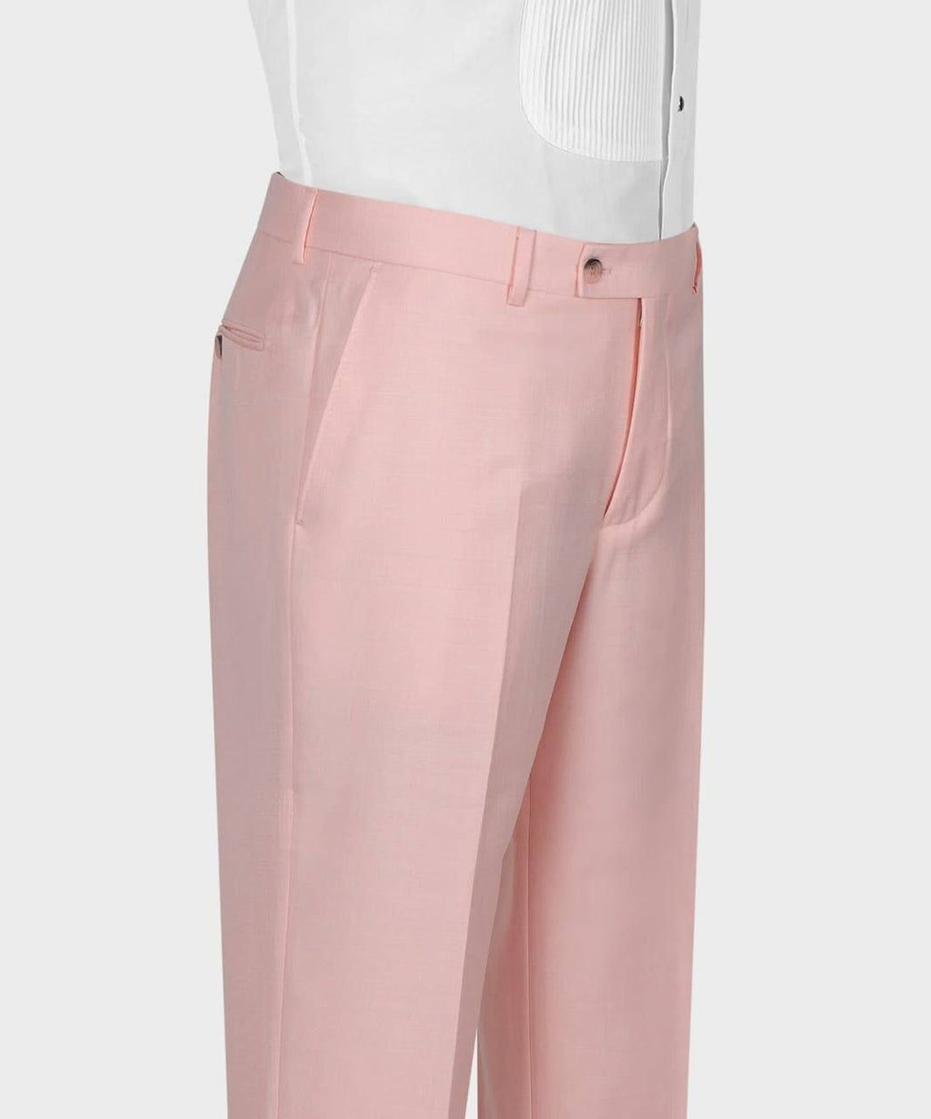 Elegant Pink 3 Pieces Peaked Lapel Prom Suits With Vest