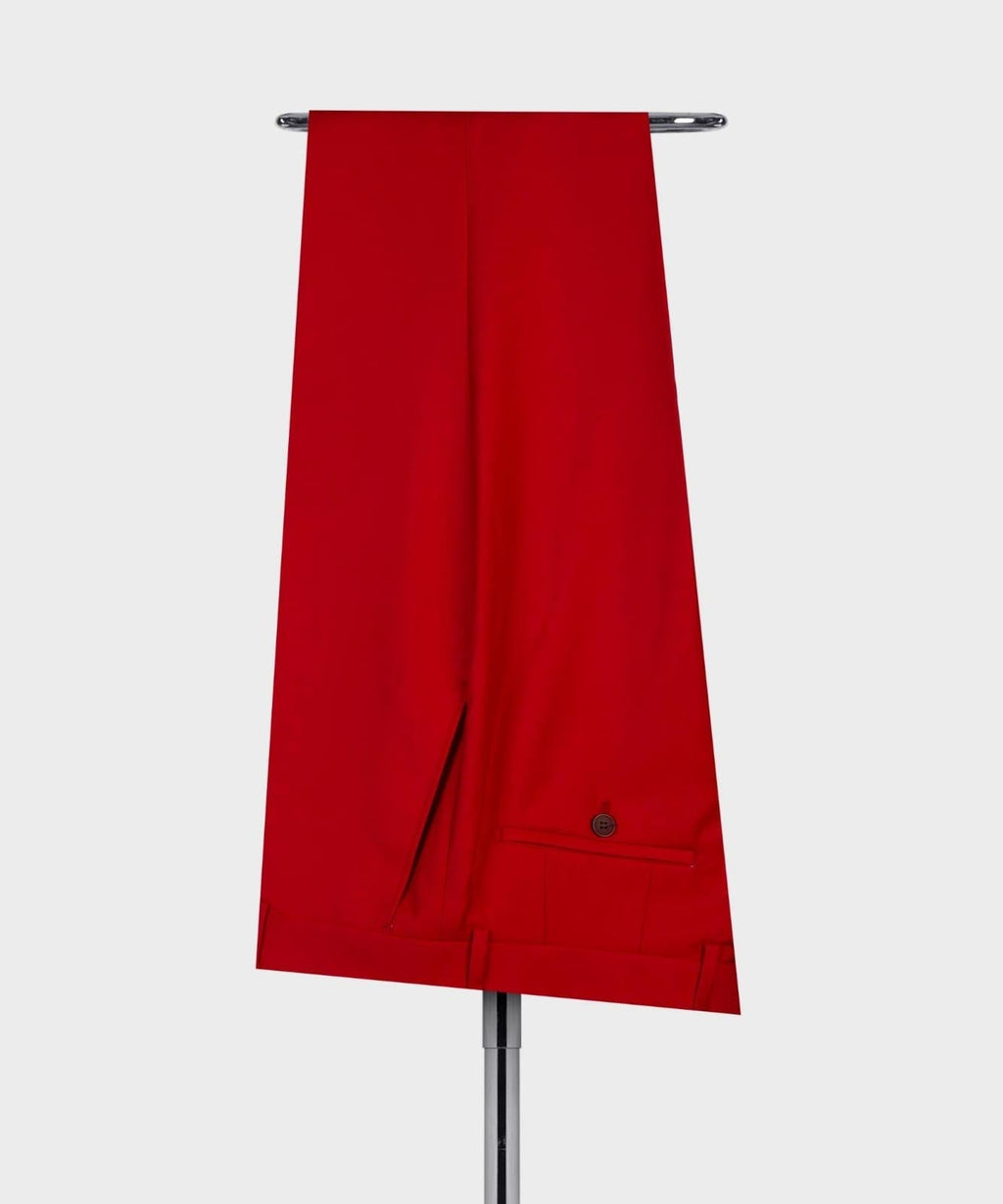 Festival Red Best Fitted Peaked Lapel Double Breasted Men Suit