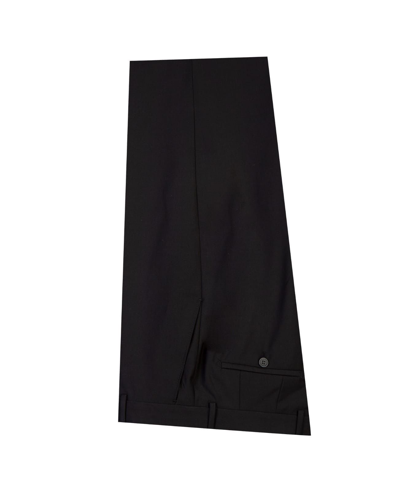 Formal Black Peaked Lapel Double Breasted Business Men Suit