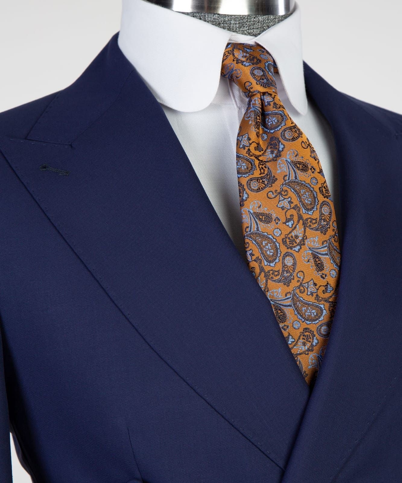 Slim Fit Navy Blue Double Breasted Formal Men Suits