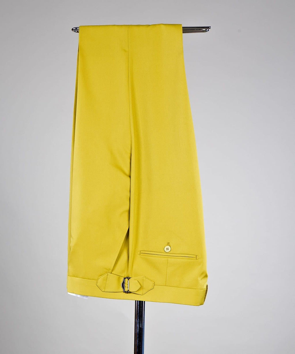 Beautiful Yellow Peaked Lapel Double Breasted Men Suits