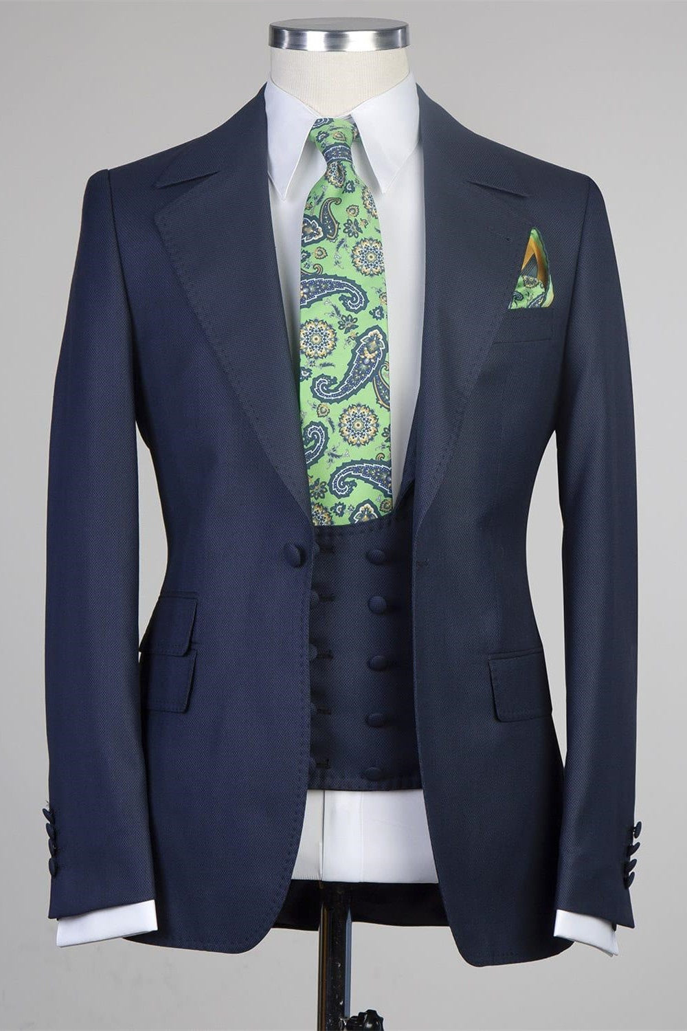 Formal Dark Blue Best Fitted Slim Fit 3 Pieces Business Suits