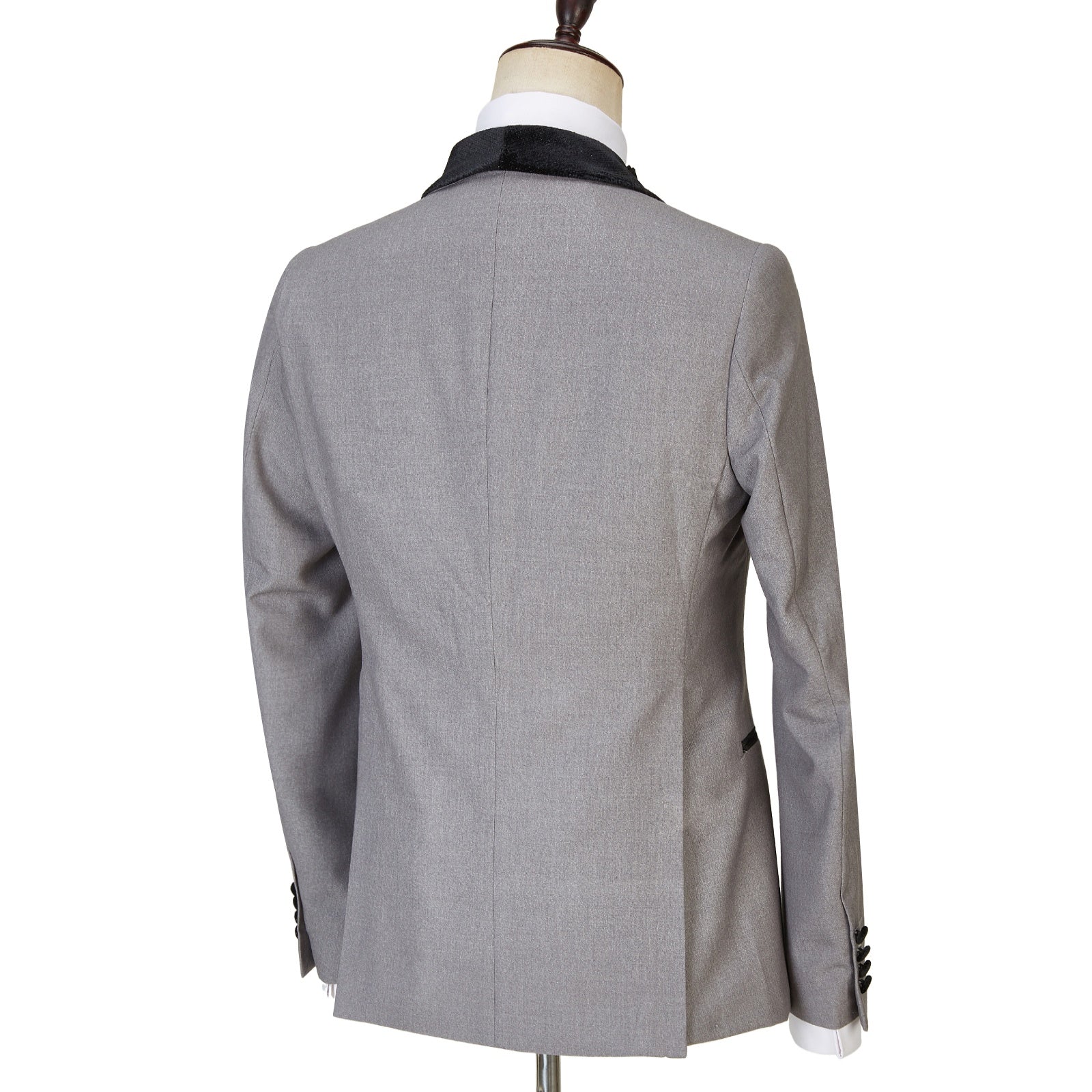 Classic Gray Three Pieces Shawl Lapel Men's Business Suits