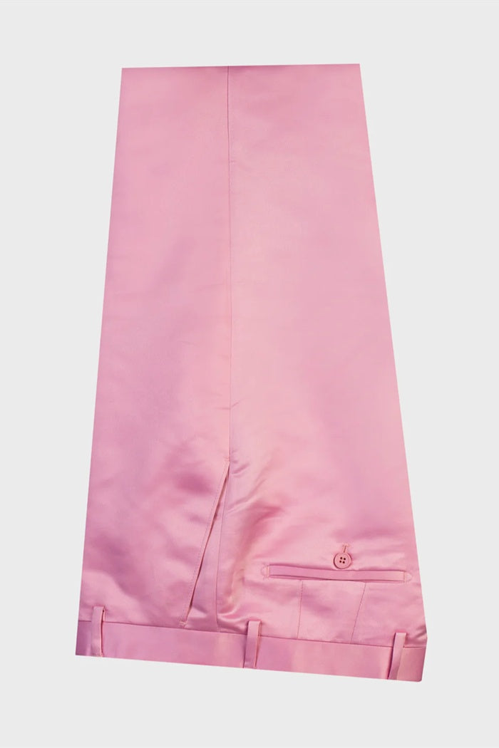 Fancy Pink Double Breasted Peaked Lapel Sequins Prom Suits