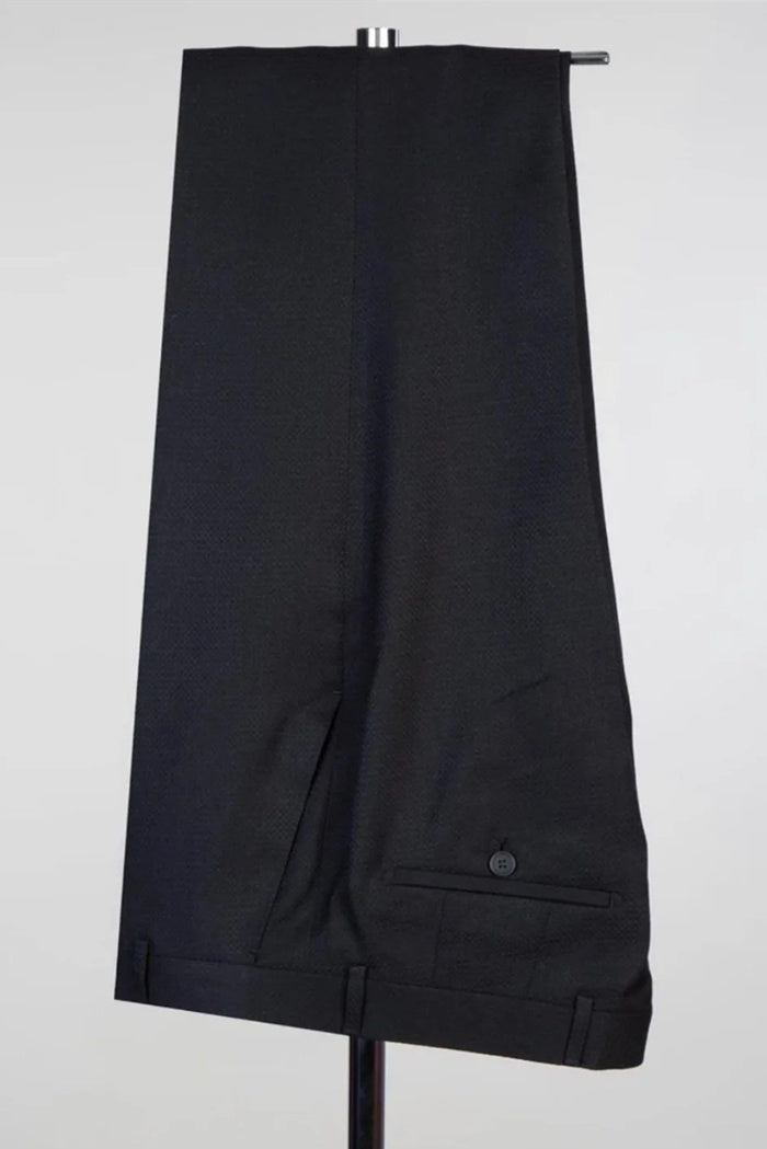 Modern Black Double Breasted Best Fitted Business Suits