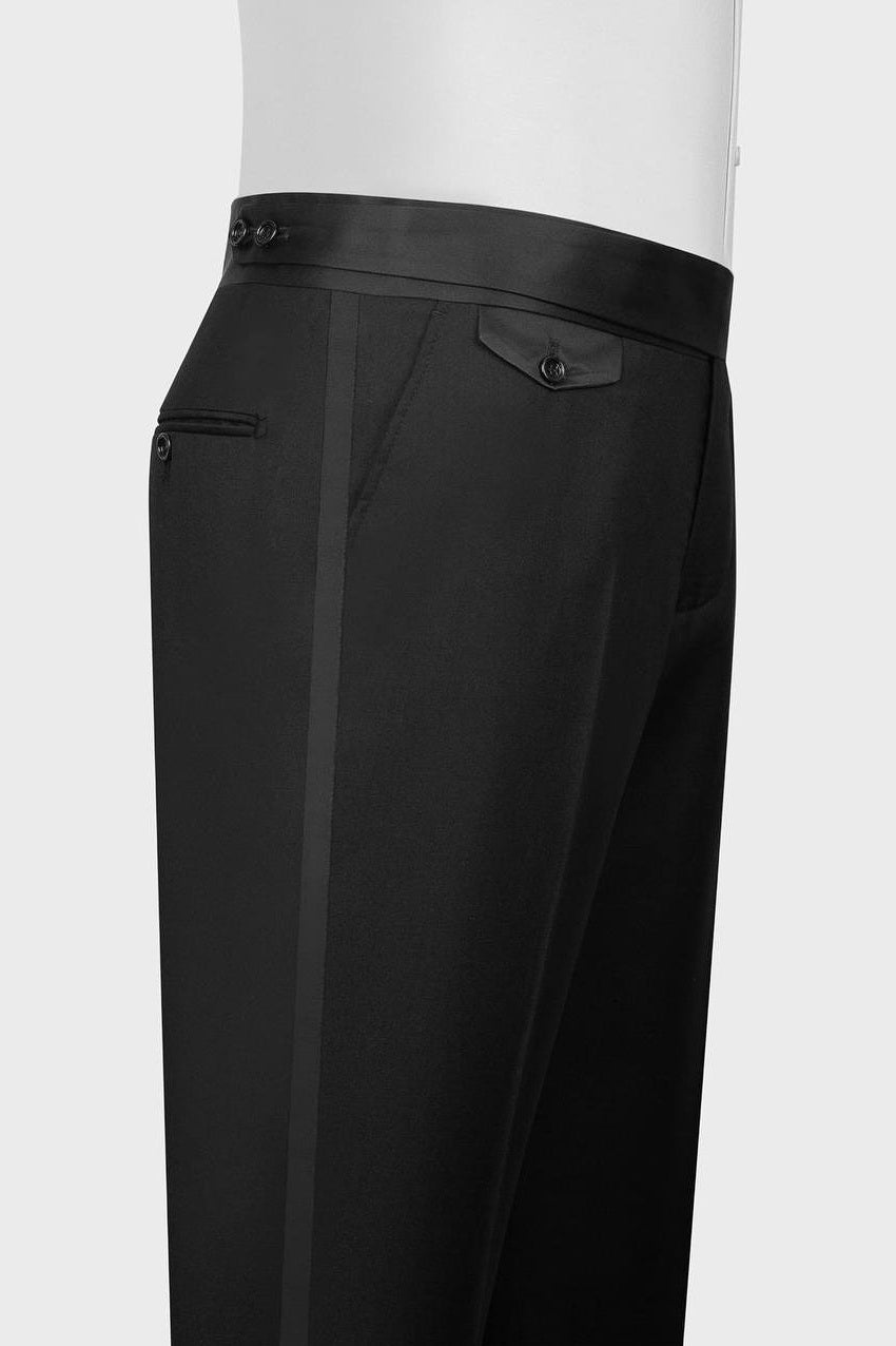 Chic Black Velvet 3 Pieces Shawl Lapel Prom Suits With Belt