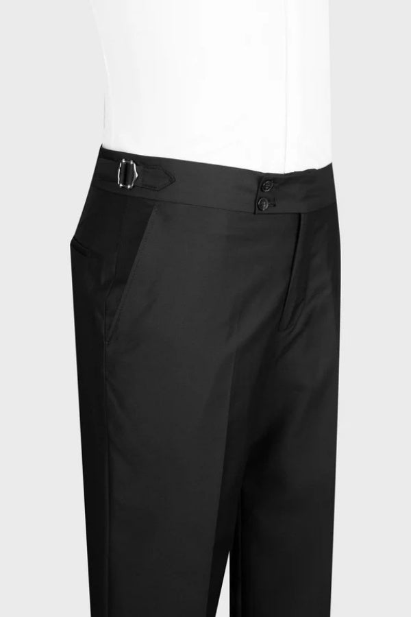 Handsome Black 3 Pieces Close Fitting Business Suits With Vest