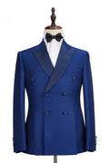 Bespoke Royal Blue Double Breasted Two-Piece Prom Suits