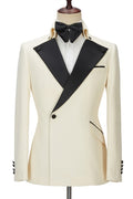 Off White Slim Fit One Button Stylish Men Suit