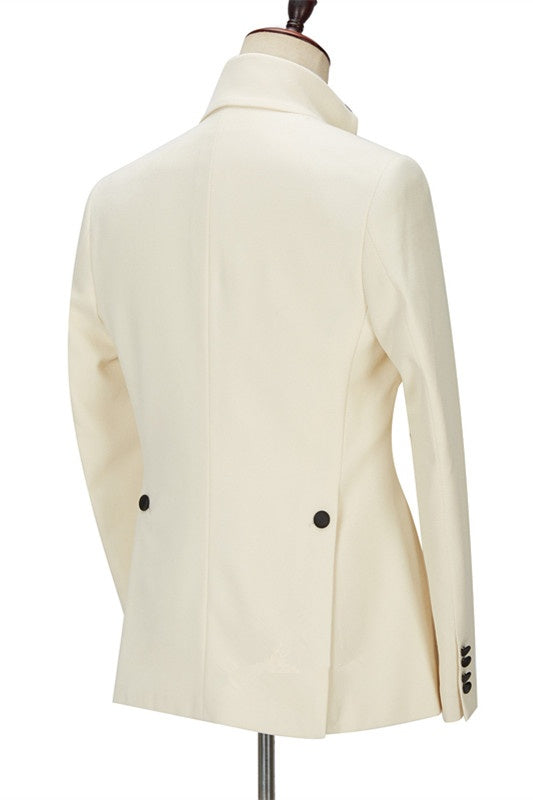 Off White Slim Fit One Button Stylish Men Suit